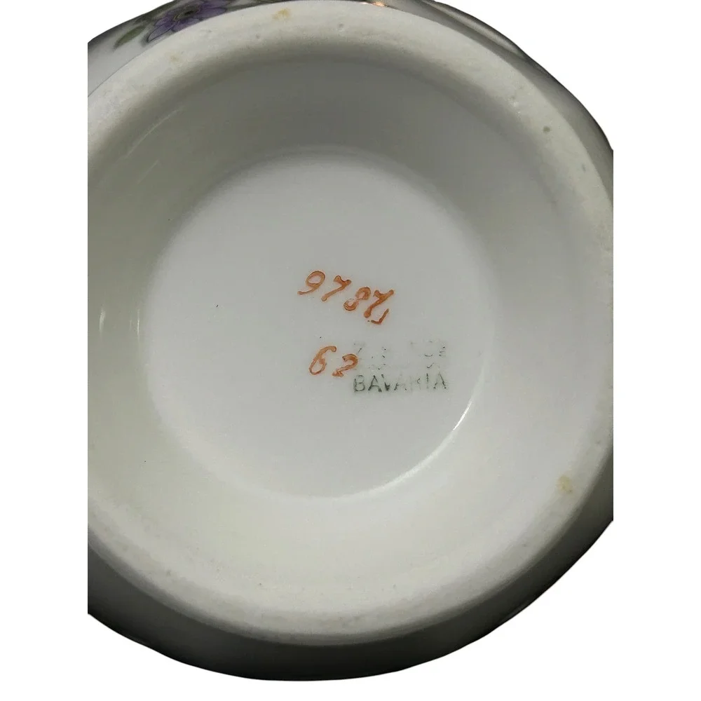 Vintage Bavarian Porcelain Hand-Painted Lustreware Creamer Jug Art-Deco 1930s